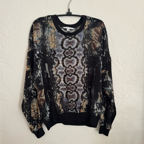 CAbi animal print sheer top small - Picture 4 of 7